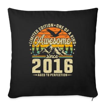 Unique 2016 Vintage Vintage Design - Sofa pillowcase 17,3'' x 17,3'' (45 x 45 cm) - black - Front