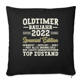 Vintage 2022 Best of 2022 - 3 Year Old Birthday - Sofa pillowcase 17,3'' x 17,3'' (45 x 45 cm) - black - Front