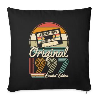 Cadeau 1997 Cadeau Anniversaire 1997 Vintage 1997 - Housse de coussin décorative 45 x 45 cm - noir - Devant