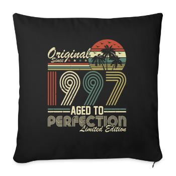 Unique Millésime 1997 Millésime - Housse de coussin décorative 45 x 45 cm - noir - Devant