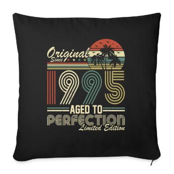 Unique 1995 Vintage Vintage Birthday Retro - Sofa pillowcase 17,3'' x 17,3'' (45 x 45 cm) - black - Front