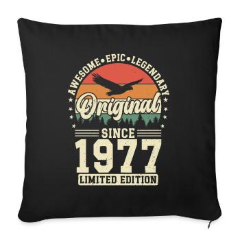 Originals 1977 Vintage Vintage Birthday Retro - Sofa pillowcase 17,3'' x 17,3'' (45 x 45 cm) - black - Front