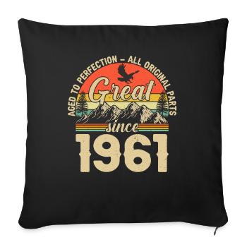 Originals 1961s Vintage Vintage Retro - Sofa pillowcase 17,3'' x 17,3'' (45 x 45 cm) - black - Front