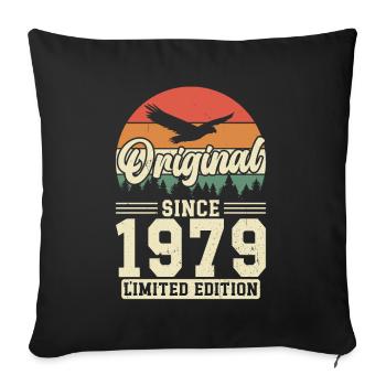 Unique 1995 Vintage Retro Design - Sofa pillowcase 17,3'' x 17,3'' (45 x 45 cm) - black - Front
