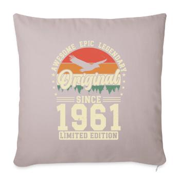 Unique 1961 Vintage Vintage rétro - Housse de coussin décorative 45 x 45 cm - taupe clair - Devant