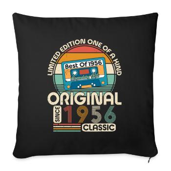 Legendary 1956 Vintage Birthday Shirt - Sofakissenbezug 45 x 45 cm - Schwarz - Vorne
