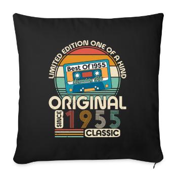 1955 Vintage Legend - Sofakissenbezug 45 x 45 cm - Schwarz - Vorne