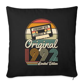 Unique 1992 Vintage Birthday Design Retro - Sofa pillowcase 17,3'' x 17,3'' (45 x 45 cm) - black - Front