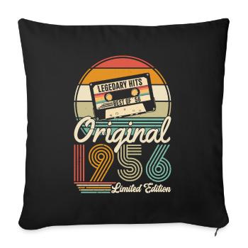 1956 Vintage Legend - Retro Birthday Gift - Sofakissenbezug 45 x 45 cm - Schwarz - Vorne