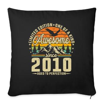 Vintage 2010 Birthday Celebration - Sofakissenbezug 45 x 45 cm - Schwarz - Vorne