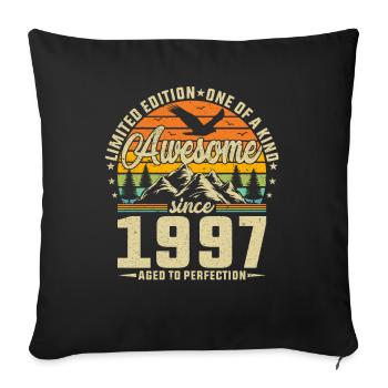 Vintage 1997 Legends - Sofa pillowcase 17,3'' x 17,3'' (45 x 45 cm) - black - Front