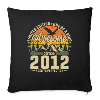 Legendary Vintage 2012 - Born Legends Birthday - Sofakissenbezug 45 x 45 cm - Schwarz - Vorne