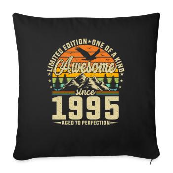 Legendary 1995 Vintage Birthday Shirt - Sofa pillowcase 17,3'' x 17,3'' (45 x 45 cm) - black - Front