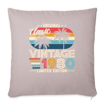 Légendaire vintage des années 1980 - Housse de coussin décorative 45 x 45 cm - taupe clair - Devant