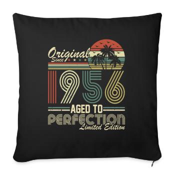 Vintage 1956 - Retro Birthday Gift - Sofakissenbezug 45 x 45 cm - Schwarz - Vorne