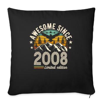 Millésime Légende 2008 - Housse de coussin décorative 45 x 45 cm - noir - Devant