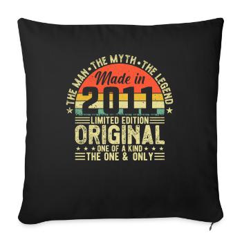 Millésime Légende 2011 - Housse de coussin décorative 45 x 45 cm - noir - Devant