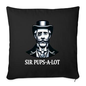 Sir Pups A Lot Sir Furz A Lot - Sofakissenbezug 45 x 45 cm - Schwarz - Vorne