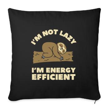 Je suis économe en énergie - Housse de coussin décorative 45 x 45 cm - noir - Devant