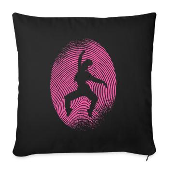 Breakdancer Breakdancing Fingerprint Breakdance - Sofa pillowcase 17,3'' x 17,3'' (45 x 45 cm) - black - Front