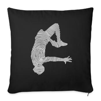 Parkour Fingerprint Freerunner Parkour - Sofa pillowcase 17,3'' x 17,3'' (45 x 45 cm) - black - Front