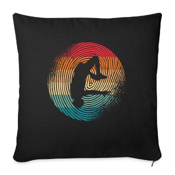 Parkour Freerunning Fingerprint Parkour Runner - Housse de coussin décorative 45 x 45 cm - noir - Devant