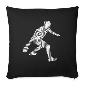 Joueurs de tennis de table Hommes Joueurs de tennis de table - Housse de coussin décorative 45 x 45 cm - noir - Devant