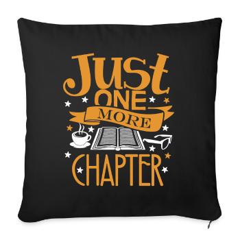 Reading Just One More Chapter Book Love - Sofa pillowcase 17,3'' x 17,3'' (45 x 45 cm) - black - Front