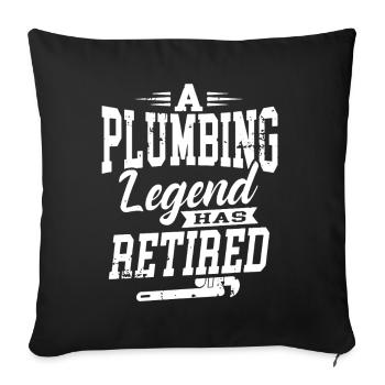 Plumber A Plumbing Legend - Sofa pillowcase 17,3'' x 17,3'' (45 x 45 cm) - black - Front