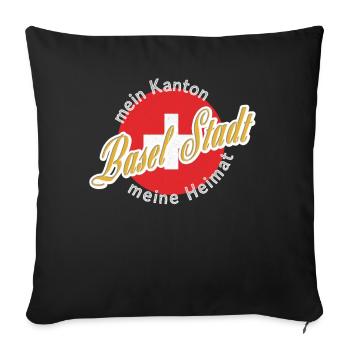 Mon cadeau à Bâle-Ville - Housse de coussin décorative 45 x 45 cm - noir - Devant
