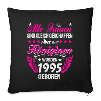 Queens Vintage 2015 Born 10th Birthday - Sofa pillowcase 17,3'' x 17,3'' (45 x 45 cm) - black - Front