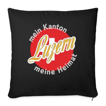 Meine Heimat Luzern Geschenk - Sofakissenbezug 45 x 45 cm - Schwarz - Vorne