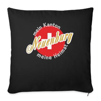 My homeland Neuchâtel Gift - Sofa pillowcase 17,3'' x 17,3'' (45 x 45 cm) - black - Front
