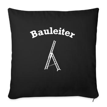 Construction manager construction site construction sites funny - Sofa pillowcase 17,3'' x 17,3'' (45 x 45 cm) - black - Front