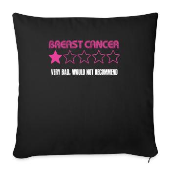 Breast Cancer Review - Sofa pillowcase 17,3'' x 17,3'' (45 x 45 cm) - black - Front