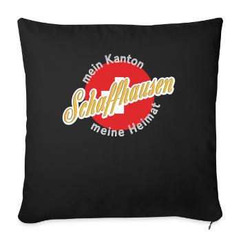 My home Schaffhausen gift - Sofa pillowcase 17,3'' x 17,3'' (45 x 45 cm) - black - Front