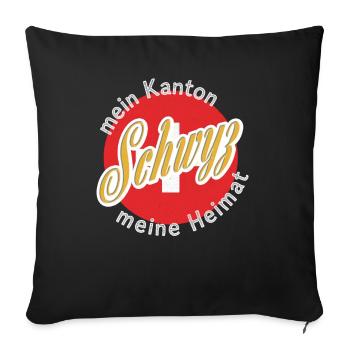 Mon cadeau maison Schwyz - Housse de coussin décorative 45 x 45 cm - noir - Devant