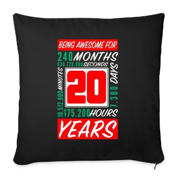 Familie 200 Jahre Geburtstag Monate Stunden - Sofakissenbezug 45 x 45 cm - Schwarz - Vorne
