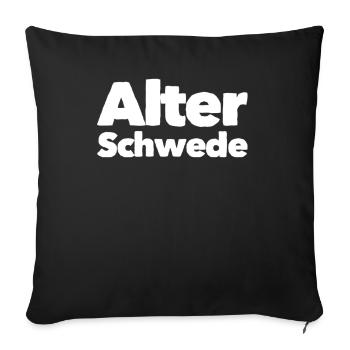 Old Swede Funny Expression Saying - Sofa pillowcase 17,3'' x 17,3'' (45 x 45 cm) - black - Front
