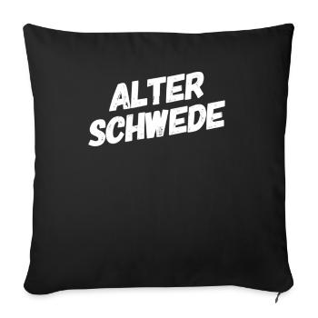 Vieux suédois Fun Design - Housse de coussin décorative 45 x 45 cm - noir - Devant