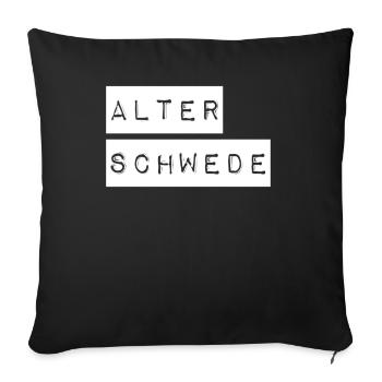 Old Swede Funny Expression Saying - Sofa pillowcase 17,3'' x 17,3'' (45 x 45 cm) - black - Front
