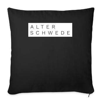 Vieux suédois Fun Design - Housse de coussin décorative 45 x 45 cm - noir - Devant