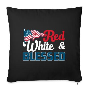 Gedenktag Vierter Juli USA Amerikanisch Patriotisc - Sofakissenbezug 45 x 45 cm - Schwarz - Vorne