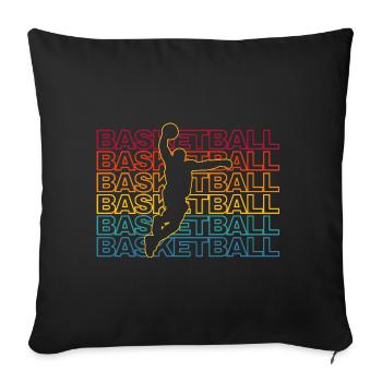 Basketball Bball Sport Geschenkidee - Sofakissenbezug 45 x 45 cm - Schwarz - Vorne