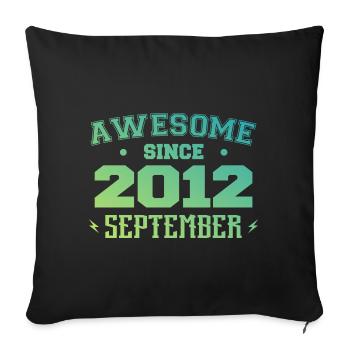 September 2012 Birthday Gift September 2012 - Sofa pillowcase 17,3'' x 17,3'' (45 x 45 cm) - black - Front