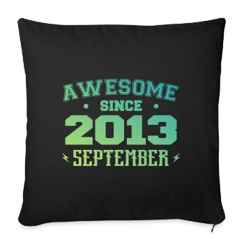 September 2013 Birthday Gift September 2013 - Sofa pillowcase 17,3'' x 17,3'' (45 x 45 cm) - black - Front