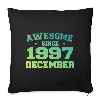 Anniversaire Décembre 1997 - Cadeau Decembre 1997 - Housse de coussin décorative 45 x 45 cm - noir - Devant