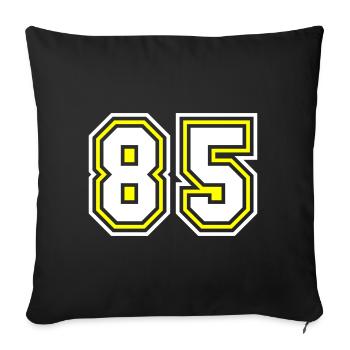 Symbole numérique 85 - Housse de coussin décorative 45 x 45 cm - noir - Devant