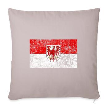 Drapeau de Brandebourg - Housse de coussin décorative 45 x 45 cm - taupe clair - Devant