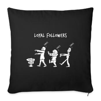 Loyal Followers - Sofa pillowcase 17,3'' x 17,3'' (45 x 45 cm) - black - Front
